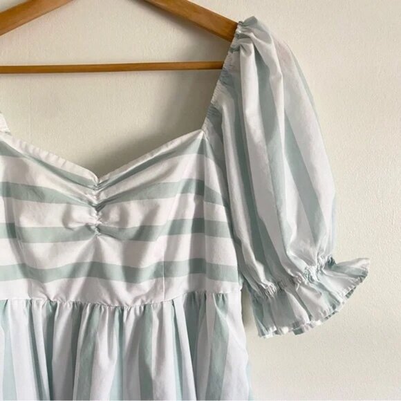 Abercrombie & Fitch Puff Sleeve Striped Midi Dress - Picture 4 of 7